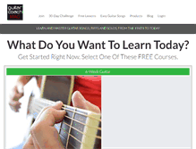 Tablet Screenshot of guitarcoachmag.com